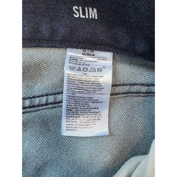 Banana Republic "The Traveler" size 32X36, Men's Blue Denim Jeans/Pants, Slim - Picture 11 of 11